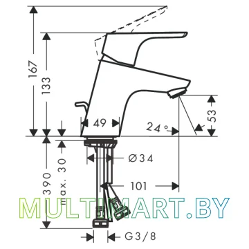 Смеситель Hansgrohe Focus E2 31730000 картинка 2